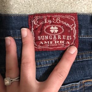 Lucky Brand mid rise Dungarees size 28